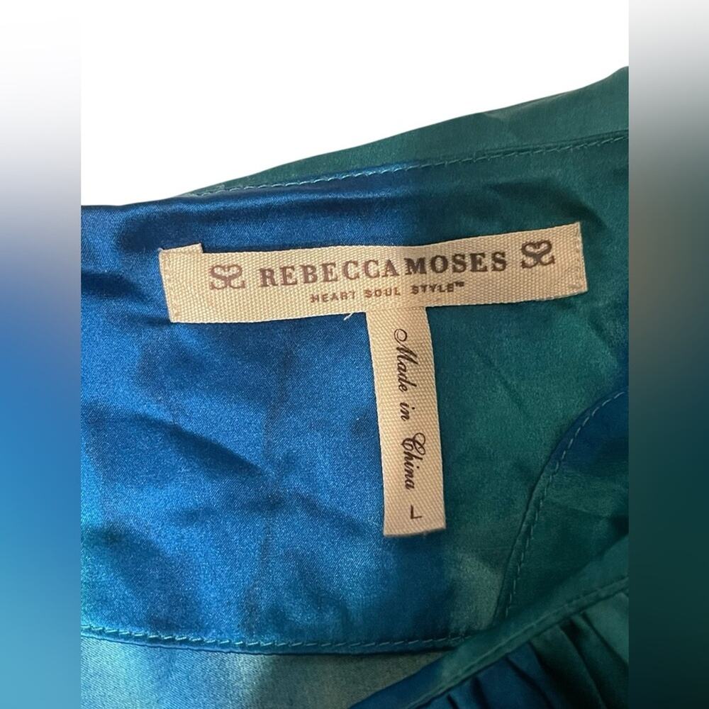 Rebecca Moses 100% Silk Dress Size L - Picture 4 of 7